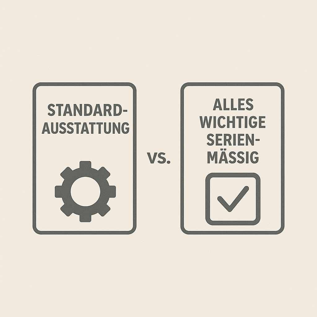 Standardausstattung vs. Alles Wichtige